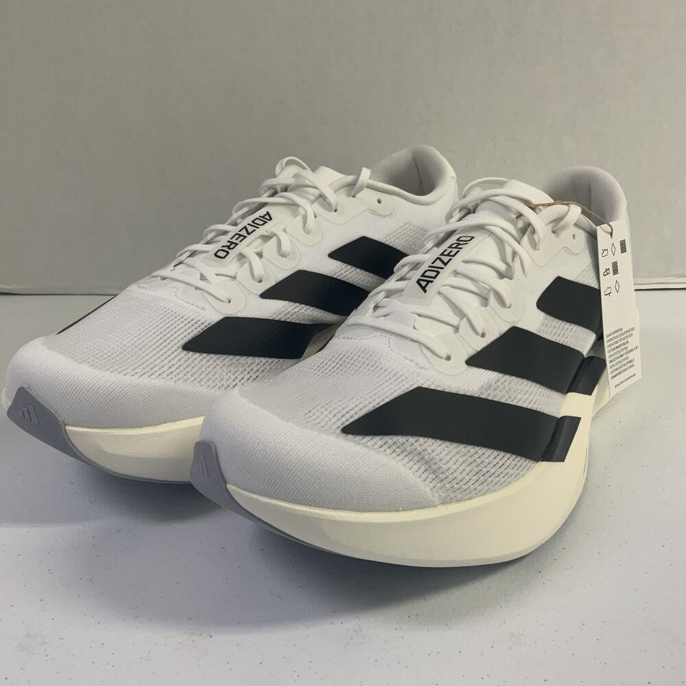 adidas Adizero Evo SL White Black JH6206 Size 12 Running Run Club Workout Shoe